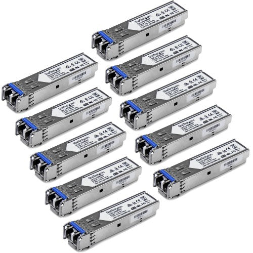 StarTech.com Cisco GLC-LH-SMD Compatible SFP Transceiver Module - 1000BASE-LX/LH - 10 Pack~Cisco GLC-LH-SMD Compatible SFP Module (10 Pack) - 1000BASE-LX/LH - 1GbE Single Mode Fiber SMF Optic Transceiver - 1GE Gigabit Ethernet SFP - LC 10km - 1310nm - DDM