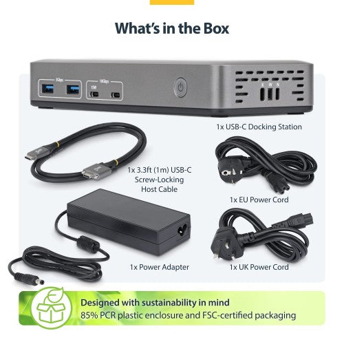 StarTech.com 199UE-USBC-DOCK laptop dock/port replicator Wired USB 3.2 Gen 2 (3.1 Gen 2) Type-C Grey
