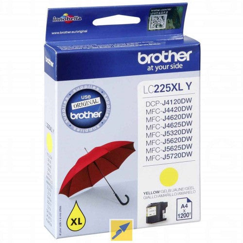Brother LC-225XLY Ink cartridge yellow, 1.2K pages ISO/IEC 24711 11.8ml for Brother MFC-J 4420/5320