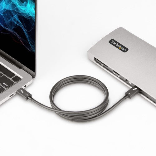 StarTech.com 3ft (1m) Thunderbolt 4 Cable - 40Gbps - 100W PD - 4K/8K Video - Intel-Certified Thunderbolt Cable - Compatible w/ USB4/Thunderbolt 3/USB 3.2/USB Type-C/DisplayPort