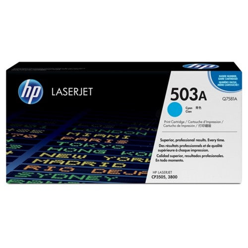 HP Q7581A/503A Toner cartridge cyan, 6K pages/5% for HP Color LaserJet 3800