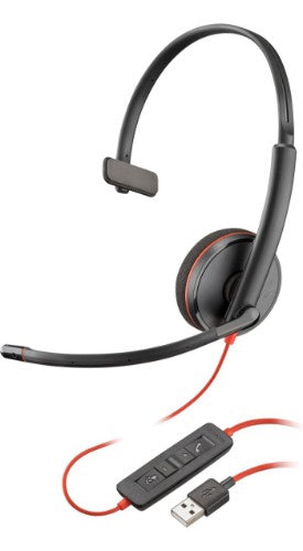 HP Poly Blackwire 3210 Monaural USB-A Headset