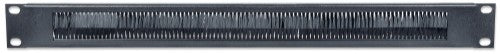 Intellinet 19" Cable Entry Panel, 1U, with Brush Insert, Black