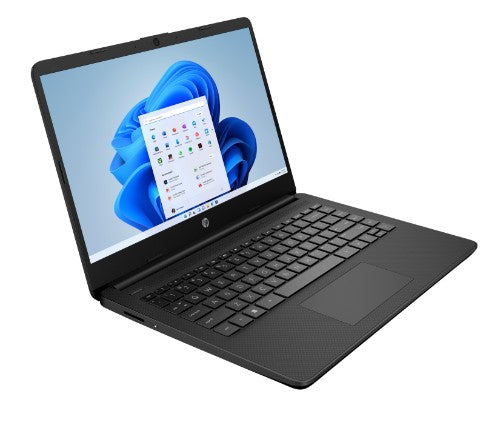 HP 14s-dq0007na Intel® Celeron® N4120 Laptop 35.6 cm (14") HD 4 GB DDR4-SDRAM 64 GB eMMC Wi-Fi 5 (802.11ac) Windows 11 Home in S mode Black