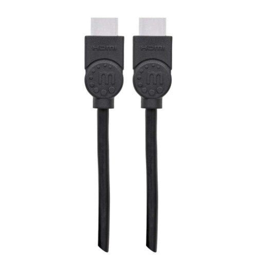 Manhattan HDMI 4K@30Hz Cable with Ethernet, 2m, Suitable for ALL 1080p/HD and majority of 4K uses (check your system 4K specification to be sure), Male to Male, Black, Ultra HD 4k x 2k, Lifetime Warranty, High Speed, Equivalent to HDMM2MHS
