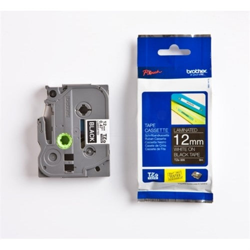 Brother TZE-335 DirectLabel white on black Laminat 12mm x 8m for Brother P-Touch TZ 3.5-18mm/6-12mm/6-18mm/6-24mm/6-36mm