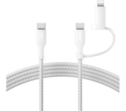Belkin BoostCharge Pro USB cable USB 2.0 1.5 m USB C USB C/Lightning White