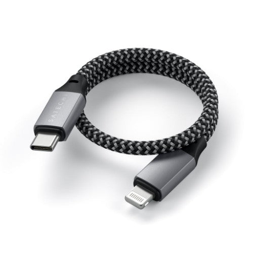 Satechi ST-TCL10M USB cable 0.25 m USB C USB C/Lightning Black, Grey