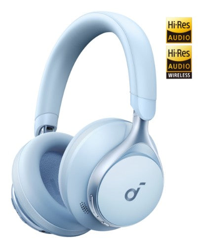 Anker Space One Headphones Wireless Head-band Music/Everyday USB Type-C Bluetooth Blue
