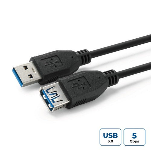Microconnect USB3.0AAF1B USB cable USB 3.2 Gen 1 (3.1 Gen 1) 1 m USB A Black
