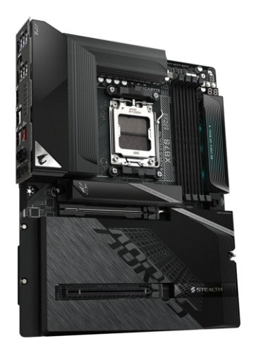 GIGABYTE X870 AORUS STEALTH Motherboard - Supports AMD Ryzen 9000 CPUs, 16+2+2 Phases Digital VRM, up to 8200Hz DDR5 (OC), 2xPCIe 5.0 + 2xPCIe 4.0, Wi-Fi 7, 5 GbE LAN, USB 4