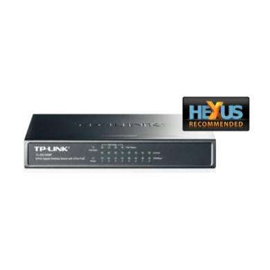TP-Link TL-SG1008P network switch Unmanaged Gigabit Ethernet (10/100/1000) Power over Ethernet (PoE) Hazelnut