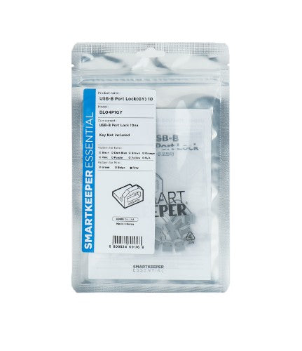 Smartkeeper BL04P1GY port blocker USB Type-B Grey Plastic 10 pc(s)