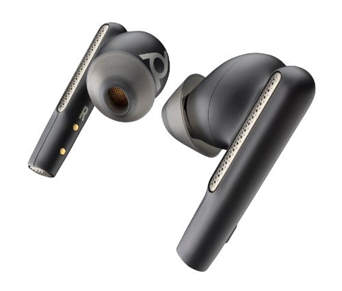 HP Poly Voyager Free 60+ UC Carbon Black Earbuds +BT700 USB-C Adapter +Touchscreen Charge Case