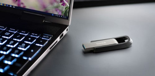 SanDisk Extreme Go USB flash drive 256 GB USB Type-A 3.2 Gen 1 (3.1 Gen 1) Stainless steel
