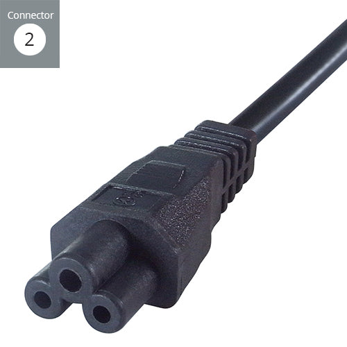 connektgear 2m UK Mains Power Cable UK Plug to C5 (Cloverleaf) Socket