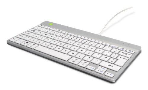 R-Go Tools Ergonomic keyboard R-Go Compact Break, compact keyboard with break software, QWERTY (UK), wired, white