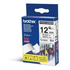Brother TZE-S231 DirectLabel black on white extra strong Laminat 12mm 8m for Brother P-Touch TZ 3.5-18mm/6-12mm/6-18mm/6-24mm/6-36mm