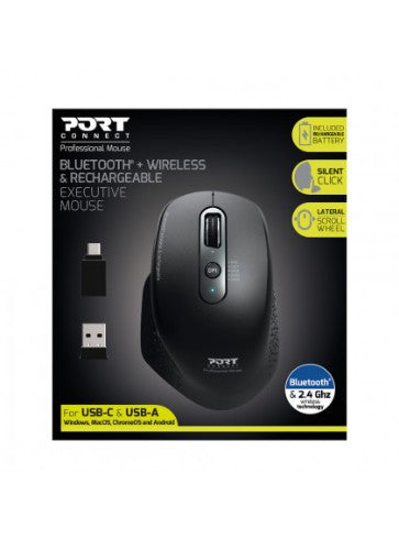 Port Designs 900716 mouse Right-hand RF Wireless + Bluetooth Optical 3200 DPI