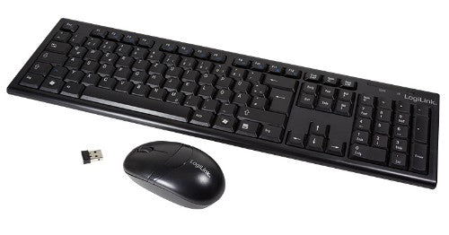 LogiLink ID0104 keyboard Mouse included Office RF Wireless QWERTZ Black