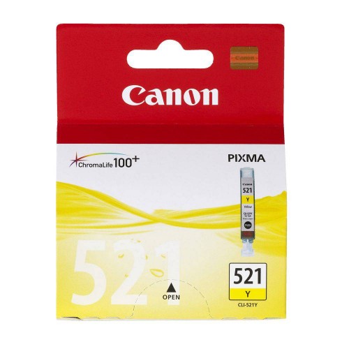 Canon 2936B001/CLI-521Y Ink cartridge yellow, 477 pages ISO/IEC 24711 205 Photos 9ml for Canon Pixma IP 3600/MP 980