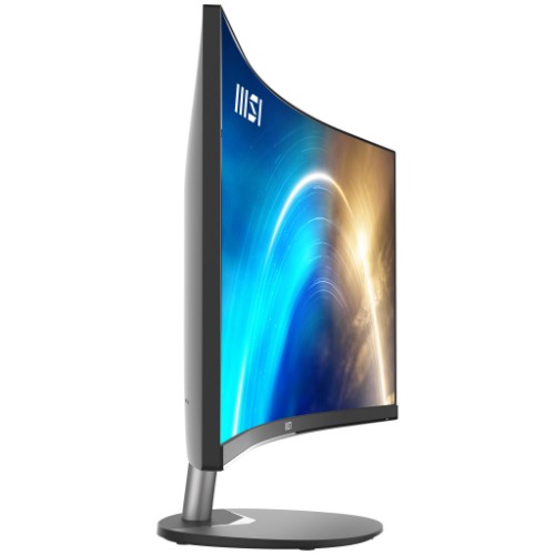 MSI Pro MP341CQ 34 Inch Curved Monitor, 1500R, UWQHD (3440 x 1440), 21:9, 100Hz, VA, 4ms, HDMI, VGA, Built-in Speakers, Anti-Glare, Anti-Flicker, Less Blue light, TÜV Certified, VESA, Kensington, Black