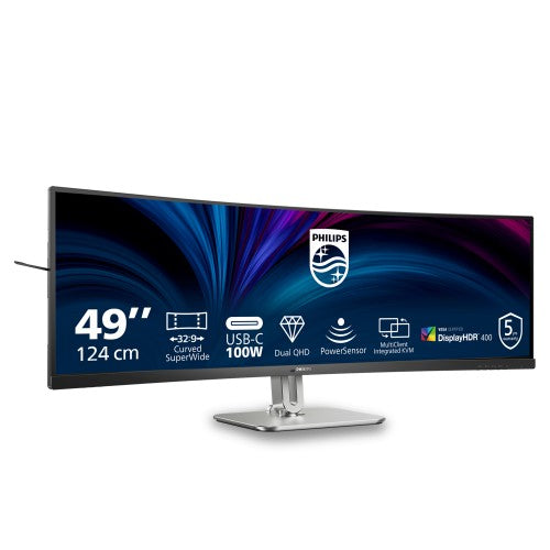 Philips 5000 series 49B2U5900C/00 computer monitor 124 cm (48.8") 5120 x 1440 pixels Dual QHD LCD Black
