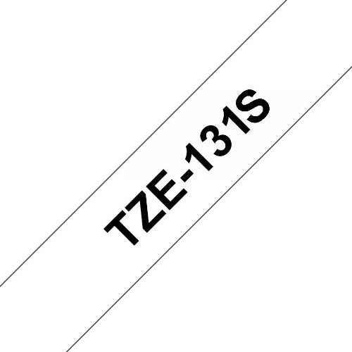 Brother TZE-131S DirectLabel black on Transparent Laminat 12mm x 4m for Brother P-Touch TZ 3.5-18mm/6-12mm/6-18mm/6-24mm/6-36mm