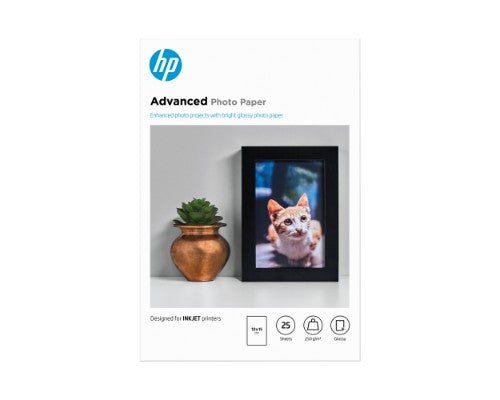 HP Advanced Photo Paper Glossy 250 g/m2 10 x 15 cm (101 x 152 mm) 25 sheets