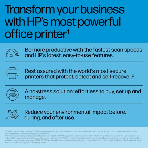 HP LaserJet Enterprise 8801dn Multifunction Color Printer, Only Ethernet; Duplex; Copier, Scanner
