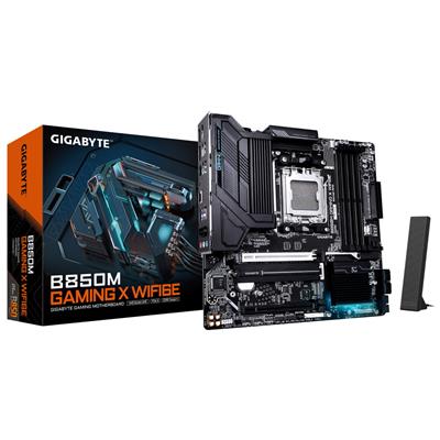 GIGABYTE B850M GAMING X WIFI6E Motherboard - AMD Ryzen 9000 Series CPUs, 10+2+2 Phases Digital VRM, up to 8200MHz DDR5 (OC), 1xPCIe 5.0 + 1xPCIe 4.0 M.2, 2.5LAN, WIFI 6E, USB 3.2 Gen 2