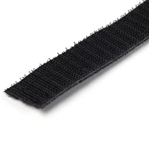 StarTech.com 100ft Hook and Loop Roll - Cut-to-Size Reusable Cable Ties - Bulk Industrial Wire Fastener Tape /Adjustable Fabric Wraps Black / Resuable Self Gripping Cable Management Straps