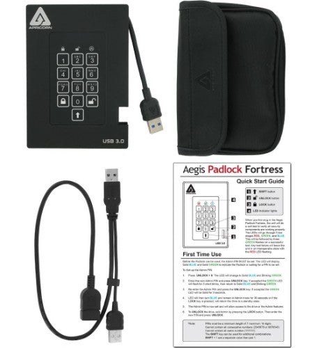 Apricorn Aegis Padlock Fortress 256 GB Black