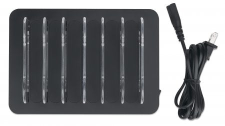 Manhattan Charging Station, 6x USB-A Ports, Outputs: 6x 2.4A, Smart IC, LED Indicator Lights, Black, Three Year Warranty