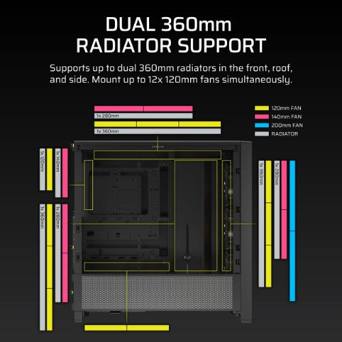 Corsair FRAME 4000D RS ARGB Midi Tower Black