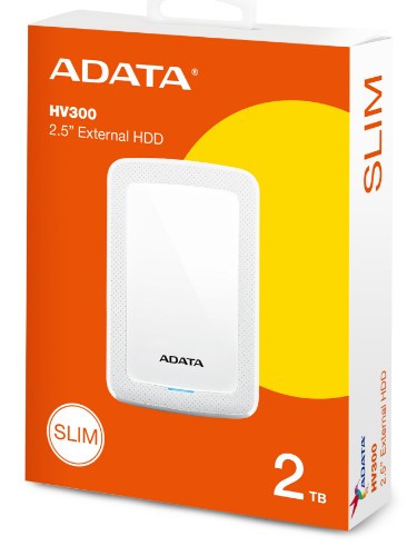 ADATA HV300 external hard drive 2 TB 2.5" 3.2 Gen 1 (3.1 Gen 1) White