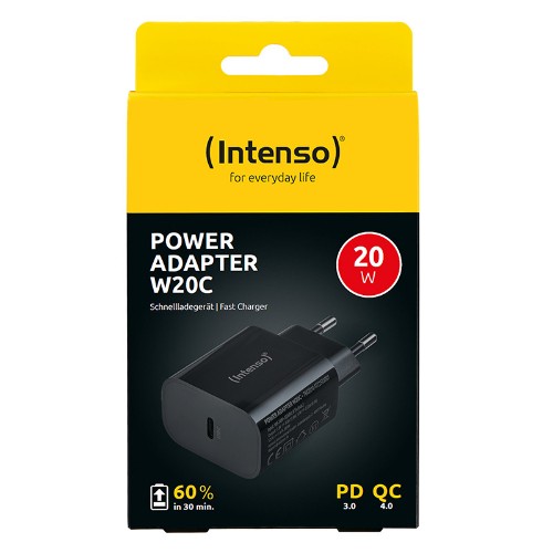 Intenso Power Adapter W20C, 20W, USB-C port, black