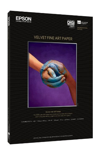 Epson Velvet Fine Art Paper, DIN A2, 260g/m², 25 Sheets