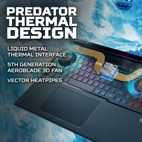 Acer Predator Helios Neo 18 AI (PHN18-72) Intel Ultra 9, 16GB, 1TB SSD, RTX5070Ti, 18" WQXGA, Windows 11 Gaming Notebook