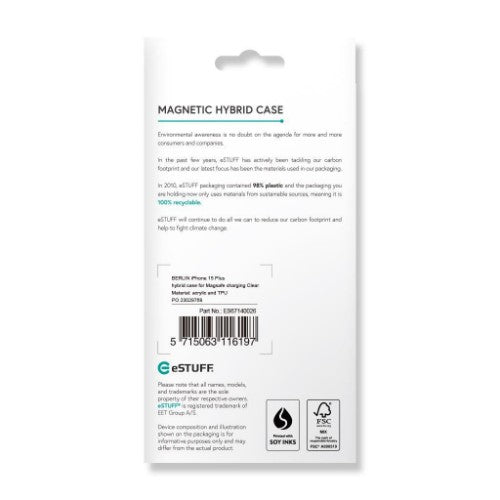 eSTUFF ES67140026 mobile phone case 17 cm (6.7") Cover Transparent