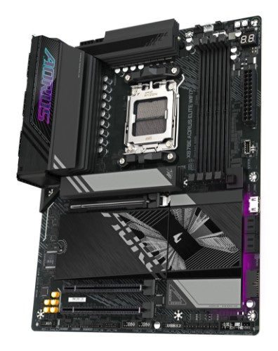 GIGABYTE X870E AORUS ELITE WIFI7 Motherboard - Supports AMD Ryzen 9000 CPUs, 16+2+2 Phases Digital VRM, up to 8000Hz DDR5 (OC), 3xPCIe 5.0 + 1xPCIe 4.0, Wi-Fi 7, 2.5GbE LAN, USB 4