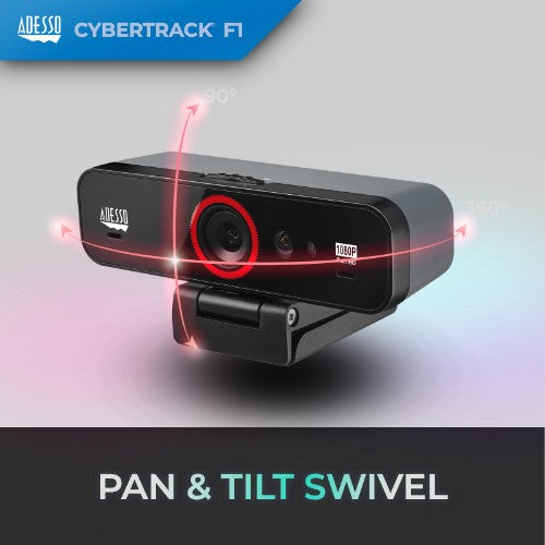 Adesso CyberTrack F1 webcam 2.1 MP 1920 x 1080 pixels USB 2.0 Black