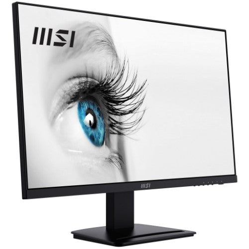 MSI Pro MP273A 27 Inch Monitor, Full HD (1920 x 1080), 100Hz, IPS, 4ms, HDMI, DisplayPort, VGA, Built-in Speakers, Anti-Glare, Anti-Flicker, Less Blue light, TÜV Certified, VESA, Kensington, Black