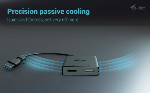 i-tec USB-A/USB-C Dual 4K/60 Hz DisplayPort Video Adapter