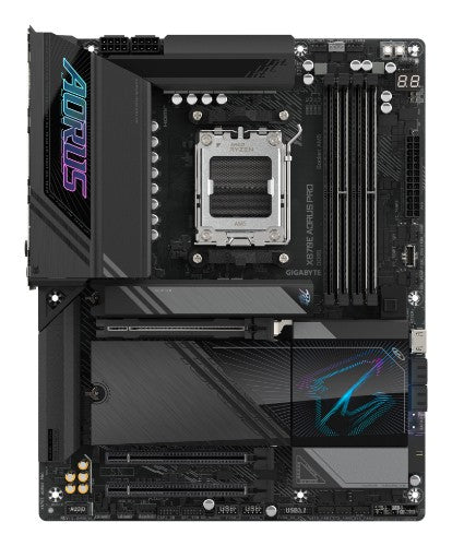 GIGABYTE X870E AORUS PRO Motherboard - Supports AMD Ryzen 9000 CPUs, 16+2+2 Phases Digital VRM, up to 8000MHz DDR5 (OC), 3xPCIe 5.0 + 1xPCIe 4.0,Wi-Fi 7, 2.5GbE LAN, USB 4