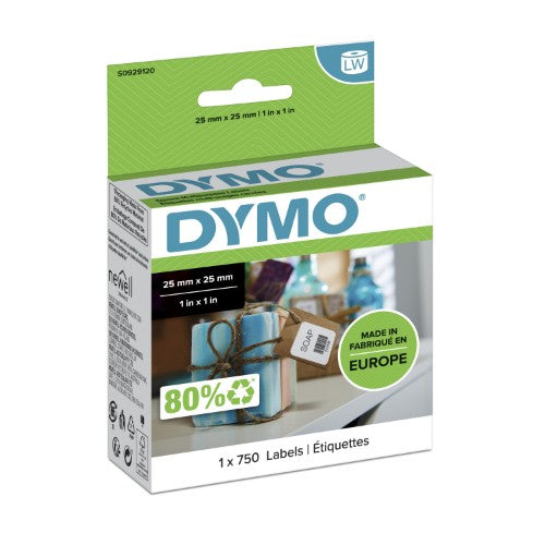 Dymo S0929120 DirectLabel-etikettes white 25mm x25 mm for Dymo LW 550 60mm/60mm