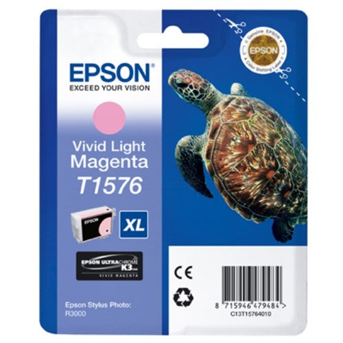 Epson C13T15764010/T1576 Ink cartridge light magenta, 2.3K pages 25.9ml for Epson Stylus Photo R 3000