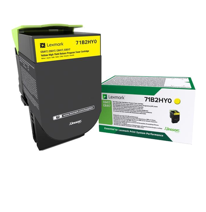 Lexmark 71B2HY0 Toner-kit yellow return program, 3.5K pages ISO/IEC 19752 for Lexmark CS 417/517