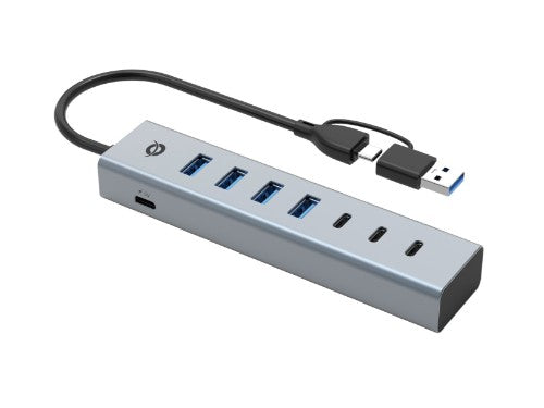 Conceptronic HUBBIES20G 7-Port USB 3.0 Hub, 5Gbps, USB-C x 3, USB-A x 4