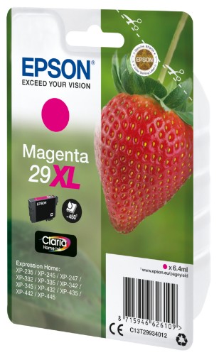 Epson C13T29934012/29XL Ink cartridge magenta high-capacity, 450 pages ISO/IEC 19752 6,4ml for Epson XP 235/335